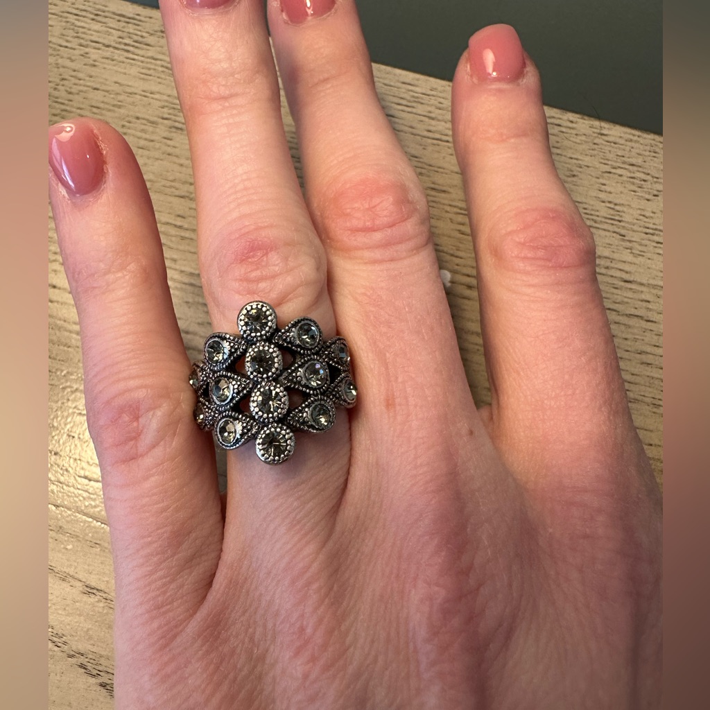 Silver Tone Statement Ring